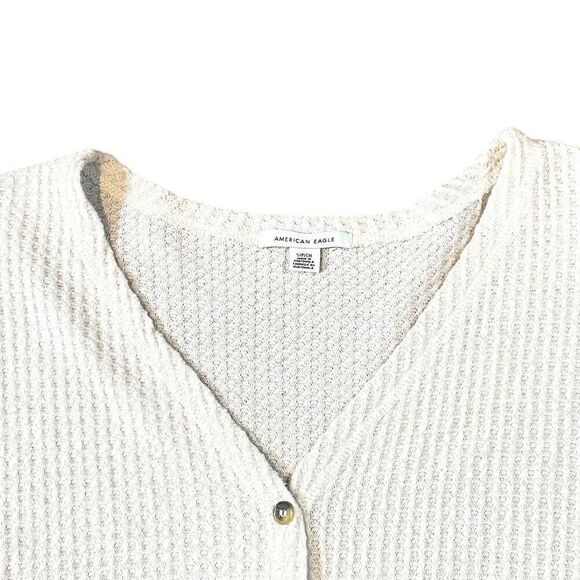 American Eagle Waffle Cardigan Sz S - Picture 6 of 14